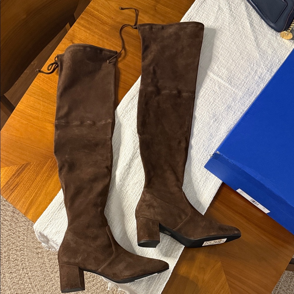 Stuart Weitzman Chocolate Suede Over-the-Knee Boots